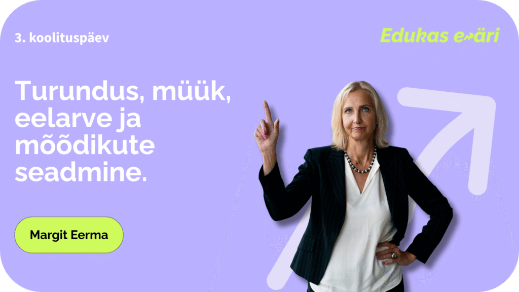 business strategy masterclass, woman pointing a finger, lilac background