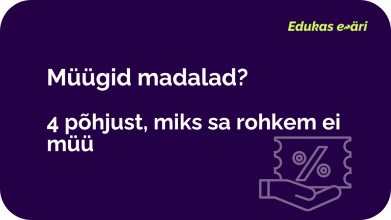 sales, edukas e-äri