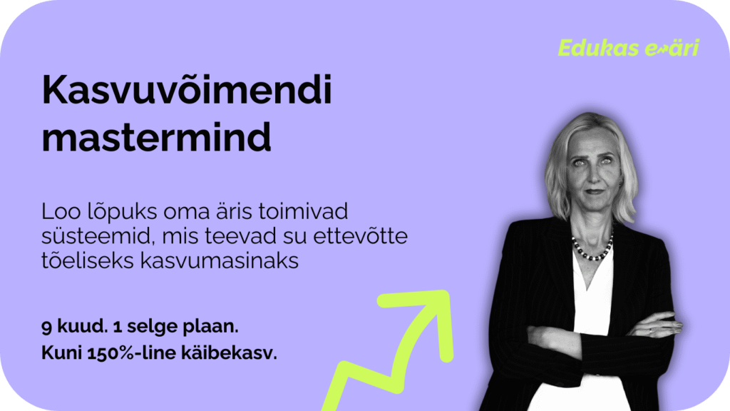 e-äri kasvustrateegia meistriklass, edukas e-äri, strateegia loomine, margit eerma