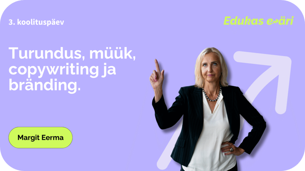 business strategy masterclass, woman pointing a finger, lilac background