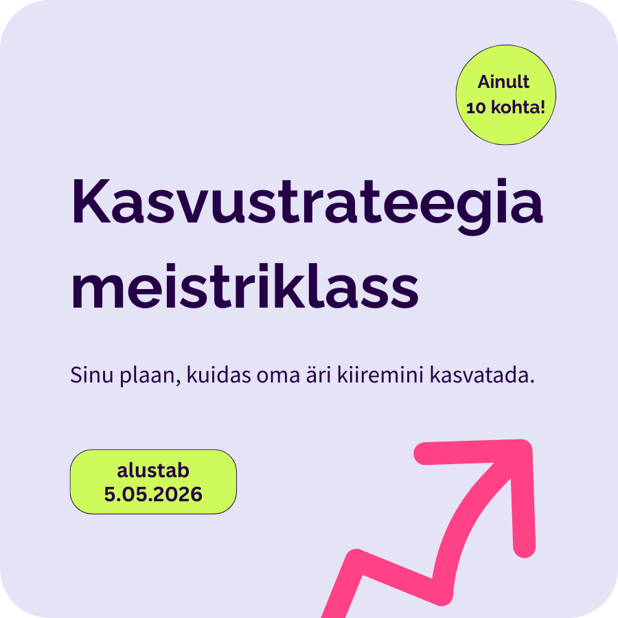kasvustrateegia meistriklass, äristrateegia loomine